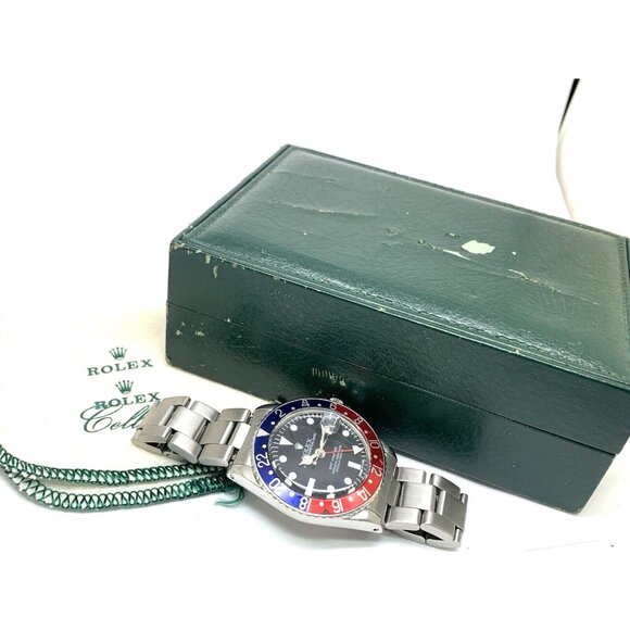 Rolex Men's Watch 1675 GMT Master Automatic Vintage 1968 Black Dial Pepsi Bezel - Picture 3 of 15